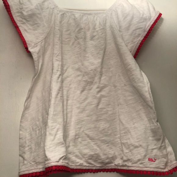 Vineyard Vines White Shirt w/ Pink Trim - Picture 1 of 5